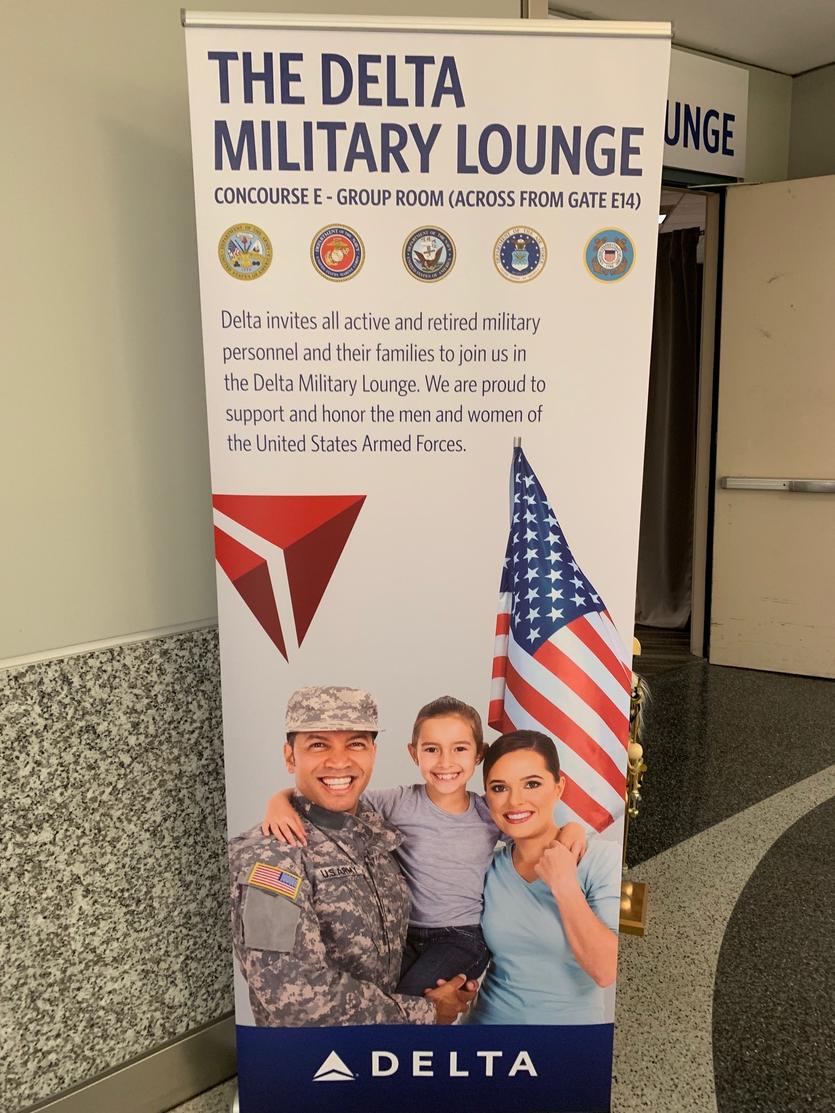 Delta military lounge sign.jpg Delta News Hub